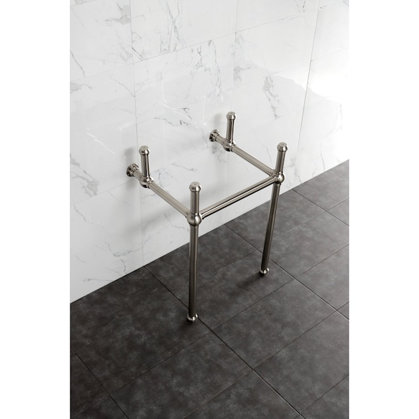 Brass Console Sink Legs, Brushed Nickel